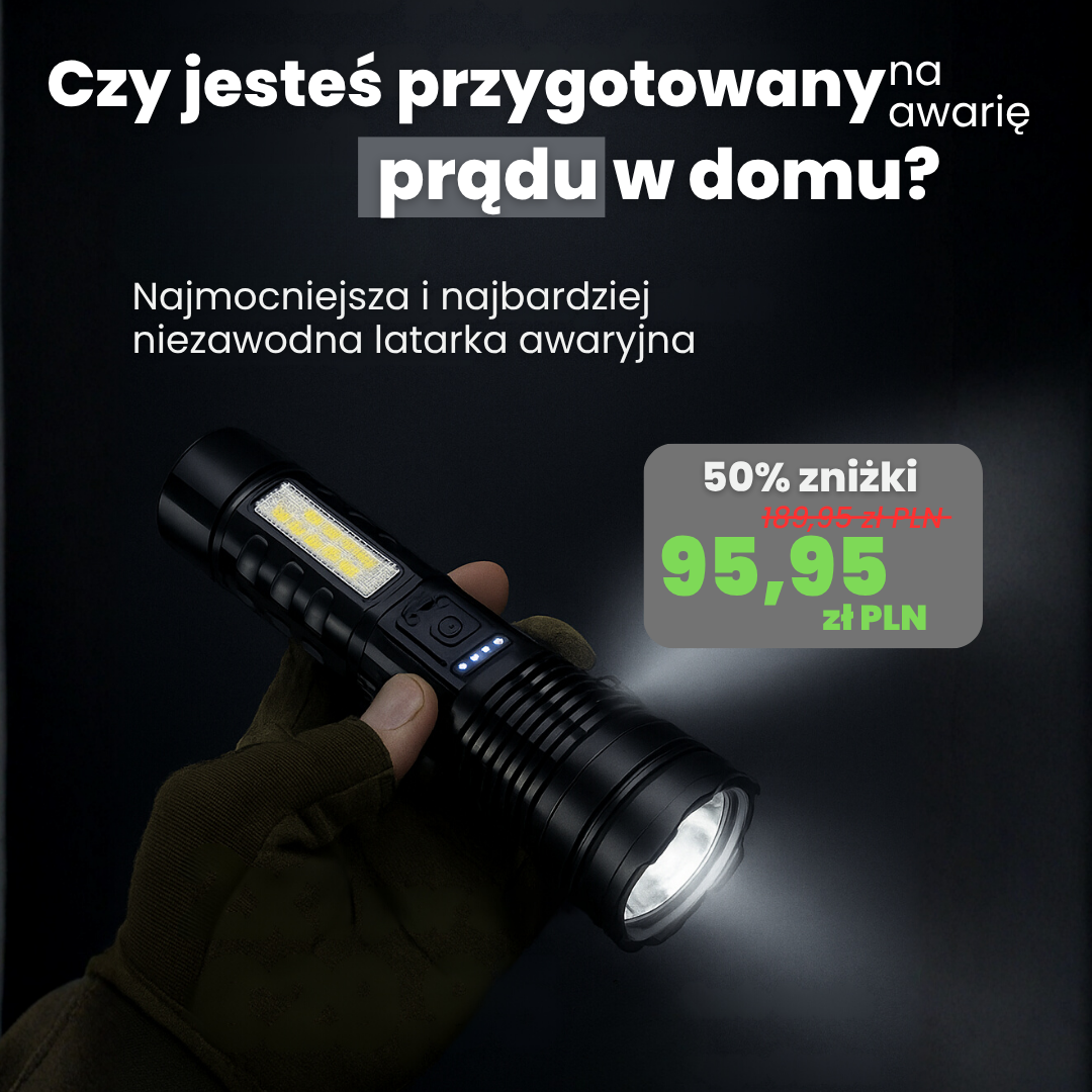 Latarka MaxForce™ (latarka taktyczna z laserem) OFERTA 2X1