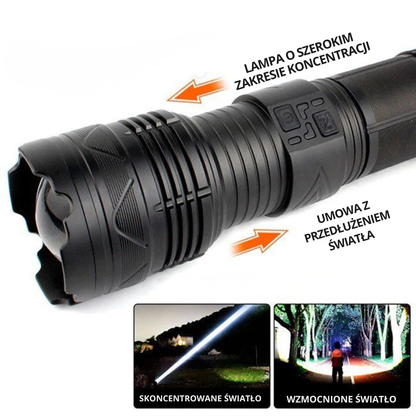 Latarka MaxForce™ (latarka taktyczna z laserem) OFERTA 2X1