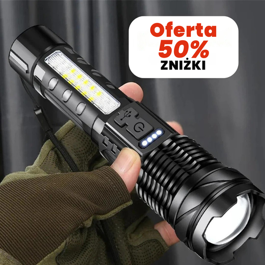 Latarka MaxForce™ (latarka taktyczna z laserem) OFERTA 2X1